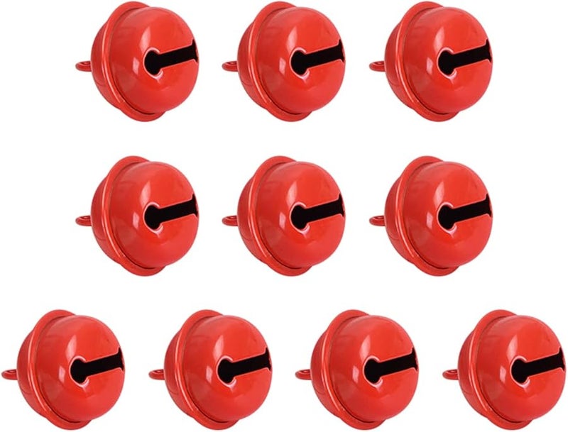 Red Christmas Tree Hanging Bells 10PCS for Crafts Party Decorations - Image 2